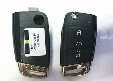 Zwarte 3 knopen VW Passat-Auto Verre Sleutel, 56D 959 VW-752 dicht Tik Zeer belangrijk FOB- Geval